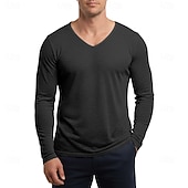 Χαμηλού Κόστους βασικά μπλουζάκια-Ανδρικά Μπλουζάκι Κοντομάνικα Μπλουζάκι μπλουζάκι Μακρυμάνικο πουκάμισο Μακρυμάνικο Λαιμόκοψη V Καλοκαίρι Άνοιξη Όλες οι εποχές Σκέτο Με Υφή Μοντέρνα Υψηλής Ποιότητας Βασικό Κλασσικό Causal