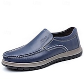 economico Scarpe Casual Slip-On-Per uomo Vintage Classico Casual Quotidiano Pelle PU Confortevole Traspirante Slip-on Nero Blu Estate Primavera Autunno
