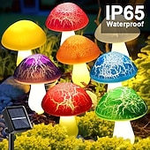 tanie Oświetlenie krajobrazowe-8 w 1, zewnętrzne, wodoodporne, solarne lampy trzaskające w kształcie grzybków, dekoracyjne lampy LED do ogrodu, podwórka, kwietnika, ścieżki, trawnika, patio, willi, gospodarstwa – letnie oświetlenie