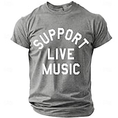  Voor heren Muziek Grappig jargon T-shirt Korte mouw T-shirt 3D-afdrukken Strakke ronde hals Overhemd Modieus Dagelijks Dagelijks Straat Rood Zomer Lente Kleding S M L XL XXL XXXL