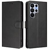 levne 2026 Samsung Galaxy S26 Série-telefon Carcasă Pro Samsung Galaxy S26 S26 Ultra Plus Pouzdro na peněženku se stojánkem s Lanyardem s poutkem na zápěstí Retro TPU PU kůže