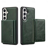 abordables 2026 Samsung Galaxy S26 Serie-teléfono Funda Para Samsung galaxia S26 S26 Plus S26 Ultra Tarjetas billetera Magnética Soporte de carga inalámbrica Ranura para tarjetas Retro Cuero de PU