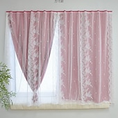 halpa Blackout Curtain-Blackout Curtains Velcro Self Adhesive No Drill Temporary Window Cover Short Curtains for Small Window Bedroom Apartment