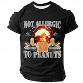 abordables Camisetas divertidas para hombres-Camiseta divertida y divertida de estilo urbano con diseño de tanque explosivo no alérgico al maní para hombre, de corte regular, para uso diario, tallas S, M, L, XL, XXL y XXXL.