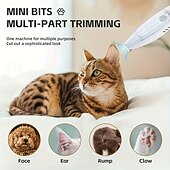 cheap Nail Clippers &amp; Grinders-Wireless Dog Paw Trimmer with Strong Suction Vacuum | Automatic Hair Collection, USB Rechargeable, Low Noise, Suitable for Small and Large Dogs, Cats