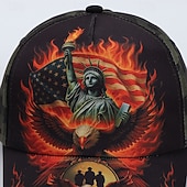 abordables 250e Anniversaire des États-Unis-Casquette de baseball commémorative du 250e anniversaire des États-Unis, motif patriotique de la Statue de la Liberté &amp;motif d'aigle à tête blanche, feu &amp;Casquette unisexe ajustable à motif drapeau