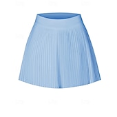cheap Women's Skirts &amp; Skorts-Women's Solid Colored Casual Skirt Tennis Shirt Tennis Skirts with Shorts Sport Skirt Sleeveless Pleated Pocket Quick Dry Elastic Sweat-Wicking Breathable Tennis Golf Pickleball Skirt White Yellow