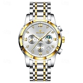 cheap Quartz Watches-LIGE Men Quartz Watch Minimalist Luminous Stainless Steel Watch
