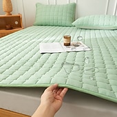 abordables Parures de draps-Protège-matelas imperméable et matelassé pour la chambre à coucher, le dortoir ou la maison ; surmatelas doux et antidérapant ; protection pour le lit et le matelas.