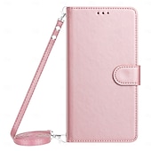 levne 2026 Samsung Galaxy S26 Série-telefon Carcasă Pro Samsung Galaxy S26 S26 Ultra Plus Pouzdro na peněženku se stojánkem s Lanyardem s poutkem na zápěstí Retro TPU PU kůže