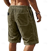 Χαμηλού Κόστους Casual σορτς-Ανδρικά Σορτσάκια Casual σορτς Κοτλέ Σορτς Τσέπη Ελαστική μέση Σκέτο Άνεση Αναπνέει Μήκος γόνατος ΕΞΩΤΕΡΙΚΟΥ ΧΩΡΟΥ Διακοπές Καθημερινά Ρούχα Μοντέρνα Κομψό στυλ street Θαλασσί Μαύρο Μικροελαστικό