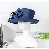 abordables Sombreros de Fiesta-Sombreros Poliéster Boda Cumpleaños Elegante Vintage Estilo lindo Con Gorra Celada Sombreros