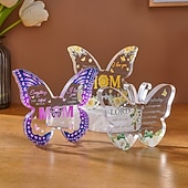 זול פסלים-פריט קישוט בצורת לב ופרפר ליום האם אחד. קיימות מספר אפשרויות. מתאים למתנות יום האם ולקישוטי שולחן לחג המשפחה.