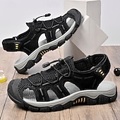 baratos sandálias de exterior-Sandálias masculinas para atividades ao ar livre, com design durável e respirável, tiras ajustáveis e sola antiderrapante. Perfeitas para caminhadas, atividades aquáticas, férias na praia e uso casual no verão.