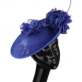 abordables Fascinadores-Fascinators Tejido Boda Cumpleaños Elegante Retro Con Flor Tul Celada Sombreros