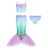 cheap Girls' Costumes-Mermaid Princess Dress Swimwear Movie Cosplay for Girls' Kid's Masquerade Party Holiday Festival