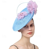 abordables Fascinadores-Fascinators Tejido Boda Cumpleaños Elegante Retro Con Flor Tul Celada Sombreros