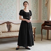 cheap Dresses-Retro Vintage Victorian Medieval Dress Ball Gown Regency Inspired Dress Princess Fancy Dress Women's Royal Masquerade Dailywear Adults Dress