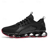 abordables Zapatillas de Correr para Hombres-Zapatillas deportivas rojas para hombre, transpirables, con cordones, ideales para noches de resort, paseos de vacaciones, viajes informales, ocio al aire libre, estilo urbano y looks nocturnos de vacaciones.