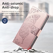 cheap 2026 Samsung Galaxy S26 Series-Phone Case For Samsung Galaxy S26 S26 Plus S26 Ultra Wallet Case Flip Cover with Wrist Strap Kickstand Butterfly Retro TPU PU Leather