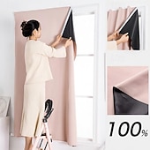 olcso Elsötétítő függöny-2 db 100%-os sötétítő függöny, öntapadós, lyukasztásmentes, hálószobai napellenző, szigetelés, ablakfüggöny, ajtó, erkély, napvédelem