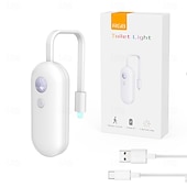 abordables Luces del baño-1 unidad de lámpara colgante con forma de gota de agua, novedosa y creativa, con sensor humano, luz ambiental inteligente y automática, luz nocturna RGB recargable para inodoro.