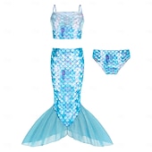 economico Costumi per bambine-Sirena Principessa Vestito Costumi da bagno Film Cosplay for Ragazze Bambini Mascherata Feste Ferie Festival