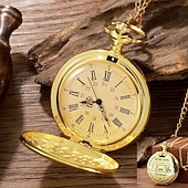 abordables Cadeaux-Montre de poche gravée pour fils, je t'aime, cadeaux d'une maman ou d'un papa, cadeau d'anniversaire ou de Noël, montres à gousset avec chaîne