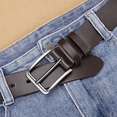 billige Belter til herrer-Herre Belte Automatisk spenne Chrome PU Gatemote Moderne Klassisk Fritid عادي Svart Brun Daglig Virksomhet Formell Bredt belte