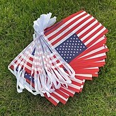 baratos 250º Aniversário dos EUA-Cordões com bandeiras patrióticas dos EUA – 20/40 mini bandeiras americanas para sala de aula, jardim &amp;4 de julho, Dia da Independência, 250º aniversário, decorações do Dia da Memória