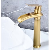 Недорогие Смесители для раковины в ванной-Ванная раковина кран - Классический Старая латунь Внешнее крепление Одной ручкой одно отверстиеBath Taps