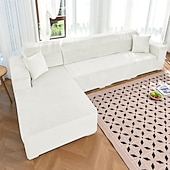 baratos Cobertura de Sofa-Capas elásticas para sofás de 1, 2, 3 e 4 lugares, capa para sofá modular em formato de L, capa protetora para sofá chaise longue, protetor de móveis para sala de estar.
