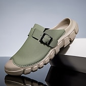 economico sandali da esterno-Sneakers casual da uomo verdi senza lacci: scarpe leggere e traspiranti, ideali per passeggiate all'aperto, viaggi e per tutti i giorni.