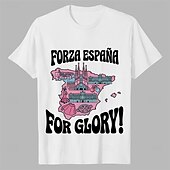  2026年ワールドサッカーマッチ スポーツウェア グラフィックTシャツ サッカー スペインサッカーファン 愛国 Tシャツ のために 男女兼用(儿童不要选这个) 成人 3Dプリント  のために