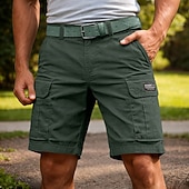 ieftine Clasic-Bărbați Pantaloni de marfă Pantaloni Scurți Cargo Pantaloni Scurți Pantaloni scurți casual Buzunar Simplu Confort Lungimea genunchiului Casual În aer liber Haine de strada Modă Șic Stradă Negru