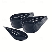 billiga Köksredskap och -apparater-50 st svarta droppformade kryddskålar för engångsbruk, mini-förrätt &amp;såstallrikar, återanvändbara, perfekta för picknick, camping och servering av kryddor som chilisås