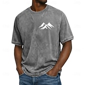 ieftine Tricouri Hobby-Tricou minimalist pentru bărbați, model streetwear, cu imprimeu grafic pe piept, mânecă scurtă, casual, de zi cu zi, îmbrăcăminte de designer, mărime S, M, L, XL, XXL, XXXL