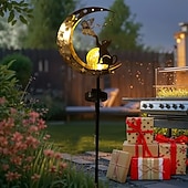 olcso Pathway Lights &amp; Lanterns-kültéri napelemes vízálló macska &amp;pillangós fém világító gömb alakú karólámpa, dekoratív led kert, udvar, ösvény, gyep, terasz, villa, farm hangulat &amp;tájvilágítás