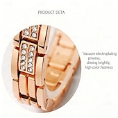 abordables Relojes de Cuarzo-Regalo del Día de la Madre Reloj de Cuarzo para Mujeres Reloj de Aleación con Decoración de Rhinestones