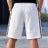voordelige 3D-sweatshort voor heren-Voor heren Geometrisch Etnisch Wafel korte broek Sweat short Casual korte broek Medium Taille Mode-casual Vakantie Hardlopen Training Met Textuur Elastische tailleband met trekkoord Shorts met zakken