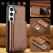 abordables 2026 Samsung Galaxy S26 Serie-teléfono Funda Para Samsung galaxia S26 S26 Plus S26 Ultra Tarjetas billetera Magnética Soporte de carga inalámbrica Ranura para tarjetas Retro Cuero de PU