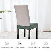 levne Potah na jídelní židli-Strečový žakárový diamantový potah na sedák s elastickým potahem, dvojité elastické pásky, prachotěsný chránič sedáku do jídelny, kuchyně, hotelu