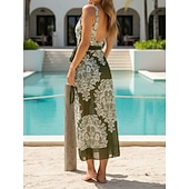 preiswerte Einteilige Badeanzüge-Damen Badeanzug Einteiler Zweiteilig Monokini Rock Bademode Bauchkontrolle Hohe Taille Schlank Rückenfrei Urlaub Strandbekleidung Blumen V Ausschnitt Ärmellos Badeanzüge