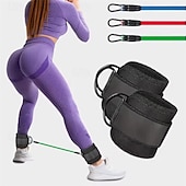 baratos Massajadores de Corpo-Faixas de resistência para tornozelo, faixas para exercícios com tornozeleiras, equipamento para treino de glúteos, equipamento para exercícios de glúteos e pernas femininas.