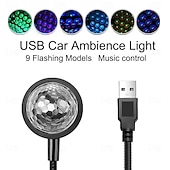 voordelige Sterrenstelsel &amp; Planetarium-Autodakverlichting 1 stuk, usb-sterrenprojector nachtlampje, verstelbare auto-interieurverlichting, draagbare led-lampjes in 4 kleuren &amp;Sterrenlicht met 9 functionele standen voor autodecoratie,