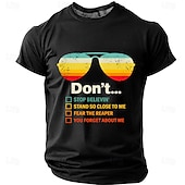 abordables T-shirts Graphiques de Musique et d'Instruments-Lunettes de soleil rétro pour homme, paroles de chansons « Don't Stop Believin' », « Stand So Close », « Fear the Reaper », « Forget About Me », t-shirt graphique inspiré des années 70 et 80, rock