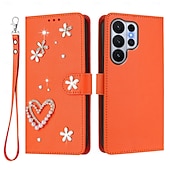 economico 2026 Samsung Galaxy S26 Serie-telefono Custodia Per Samsung Galaxy S26 S26 Plus S26 Ultra per Donna Ragazza con Supporto Slot per Carte Fiore Floreale TPU Pelle PU