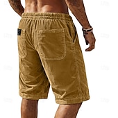 Χαμηλού Κόστους Casual σορτς-Ανδρικά Σορτσάκια Casual σορτς Κοτλέ Σορτς Τσέπη Ελαστική μέση Σκέτο Άνεση Αναπνέει Μήκος γόνατος ΕΞΩΤΕΡΙΚΟΥ ΧΩΡΟΥ Διακοπές Καθημερινά Ρούχα Μοντέρνα Κομψό στυλ street Θαλασσί Μαύρο Μικροελαστικό