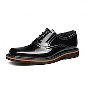 abordables Chaussures de Costume Classiques-Chaussures habillées Oxford pour homme, en cuir noir et marron, à lacets, bout rapporté, idéales pour les mariages, le bureau, les réunions, les banquets, les cérémonies du marié, l'église et les soirées élégantes.