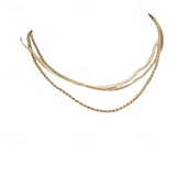 baratos Colares e Pendentes-1pç Colar For Mulheres Diário Rua Presente Liga Patchwork